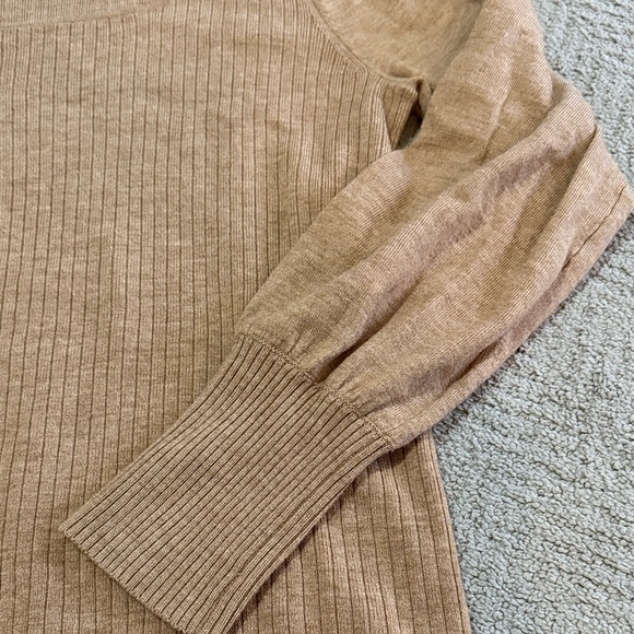 Talbots Camel Ribbed Knit Top - Picture 3 of 3